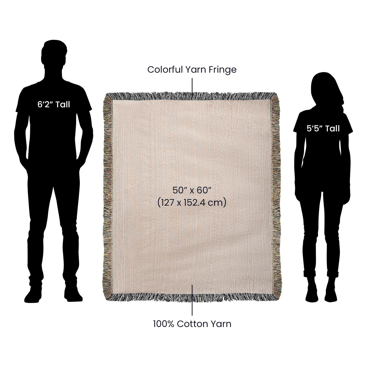 Gothic Skeleton Couple | Personalized Woven Blanket
