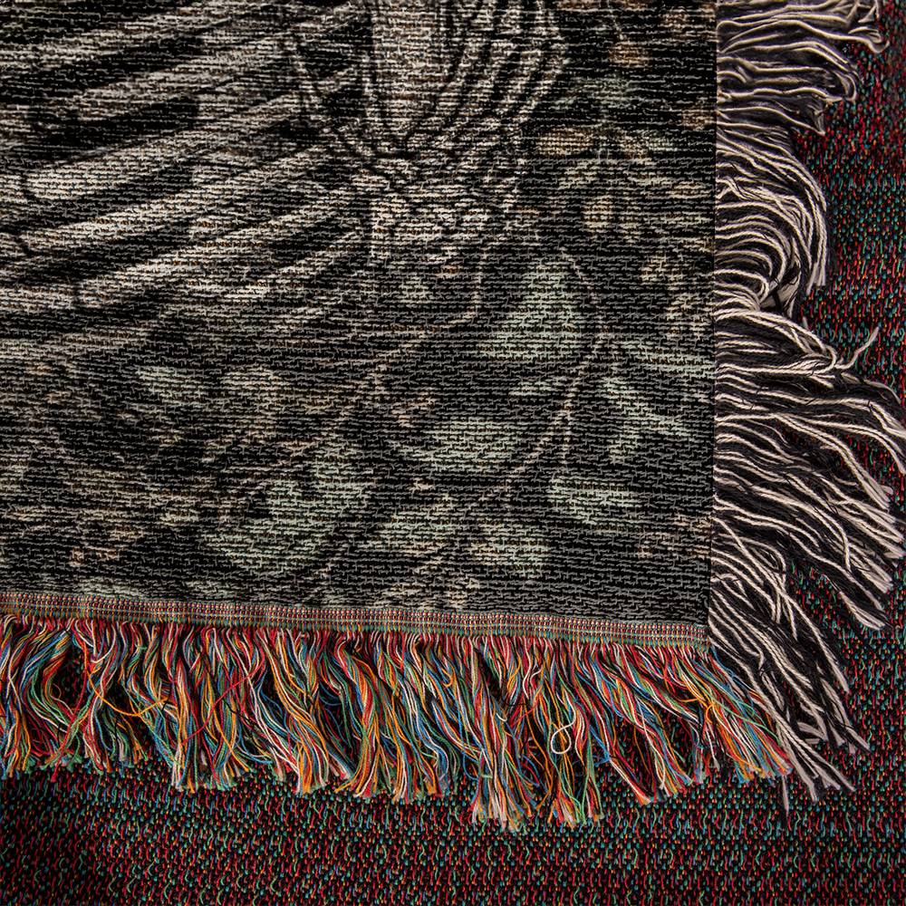 Gothic Skeleton Couple | Personalized Woven Blanket