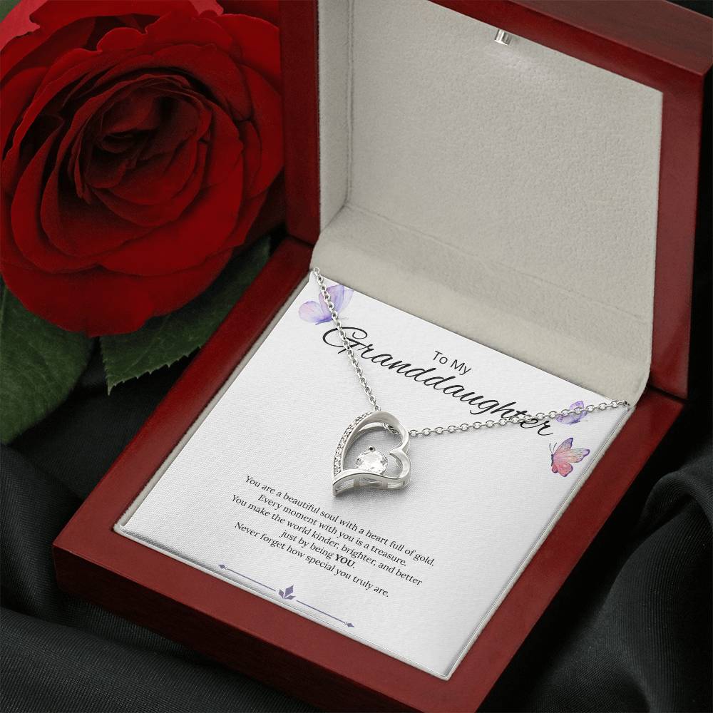 To My Granddaughter - You are a Beautiful Soul - Forever Love Necklace