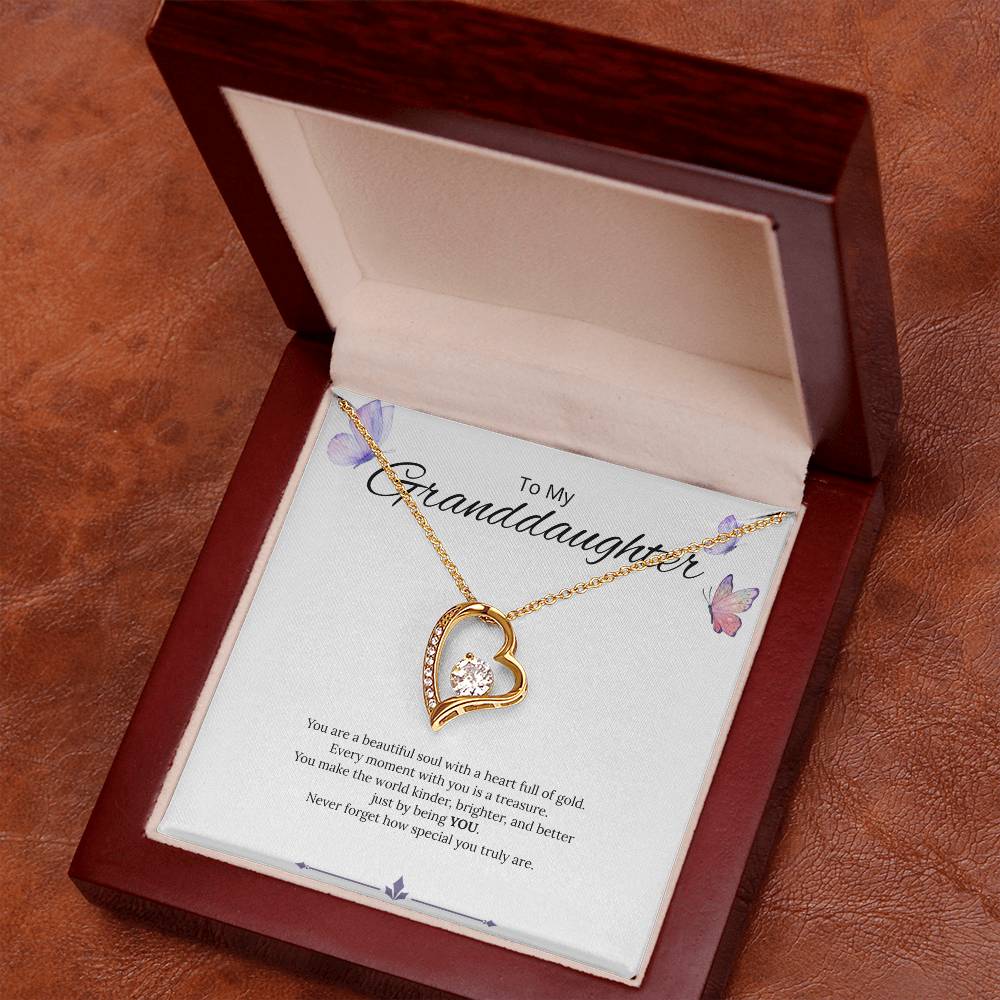 To My Granddaughter - You are a Beautiful Soul - Forever Love Necklace
