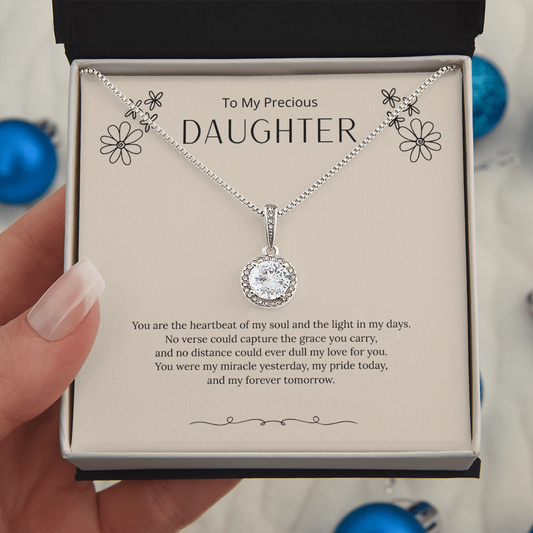 To My Amazing Daughter - Love, Mom (White) - Eternal Hope Necklace