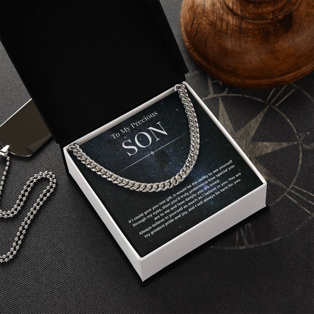 To My Precious Son - If I Could Give You - Cuban Link Chain