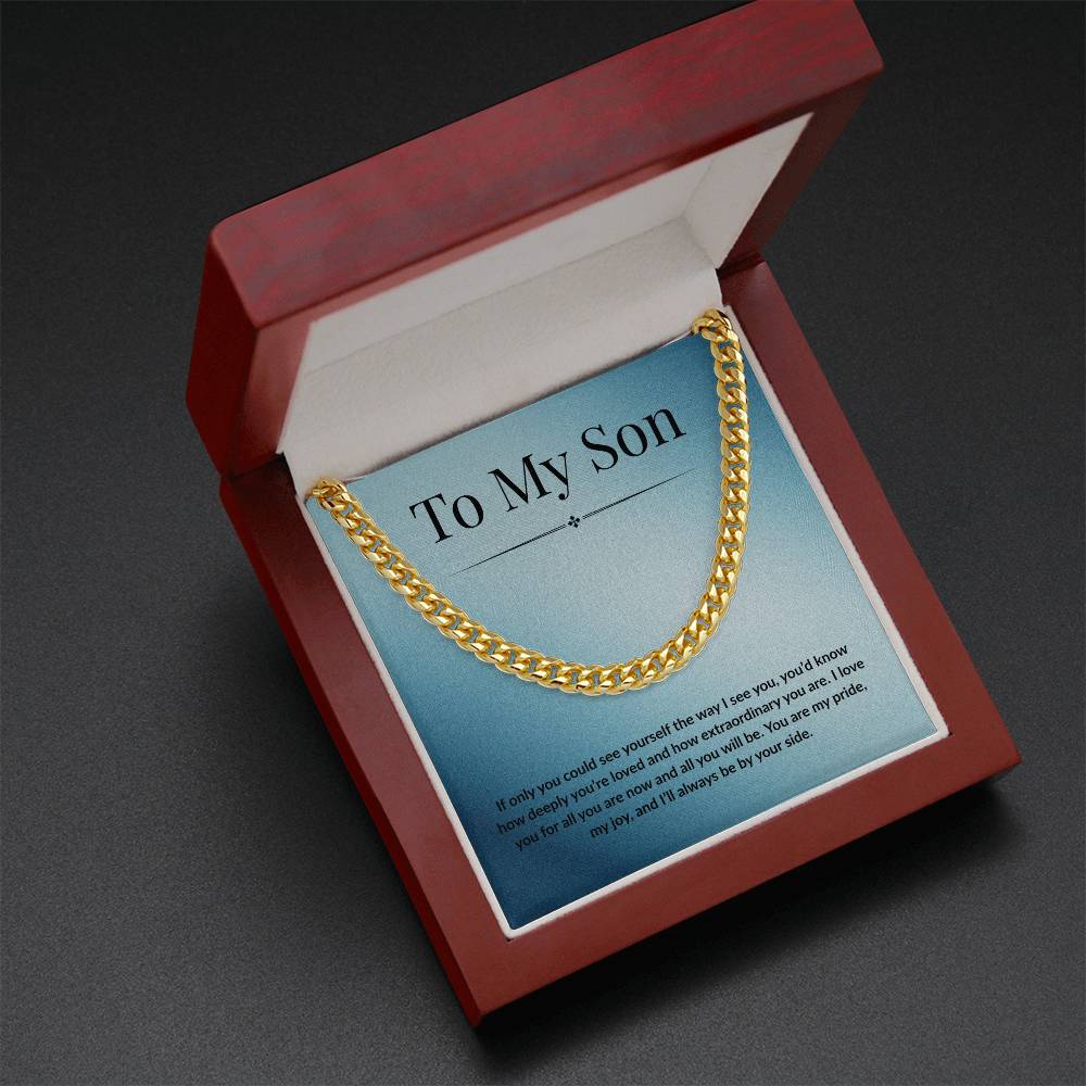 To My Son - If Only - Cuban Link Chain