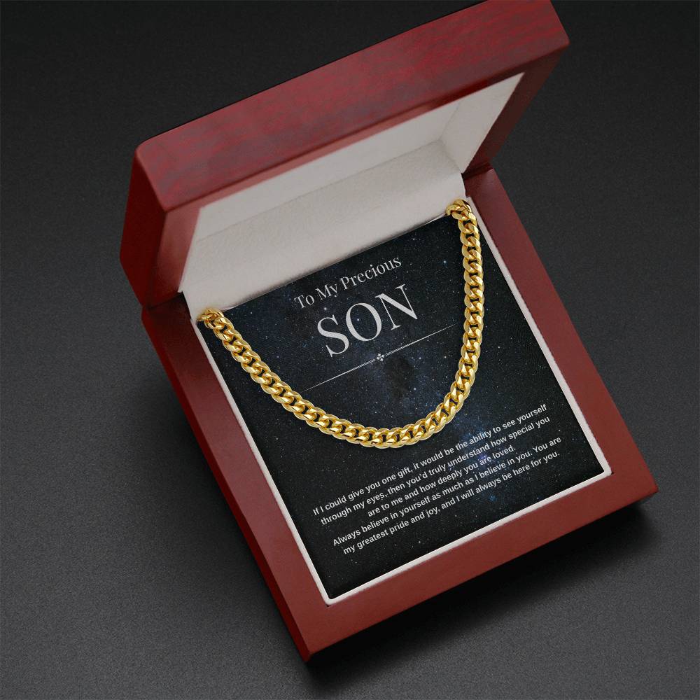 To My Precious Son - If I Could Give You - Cuban Link Chain