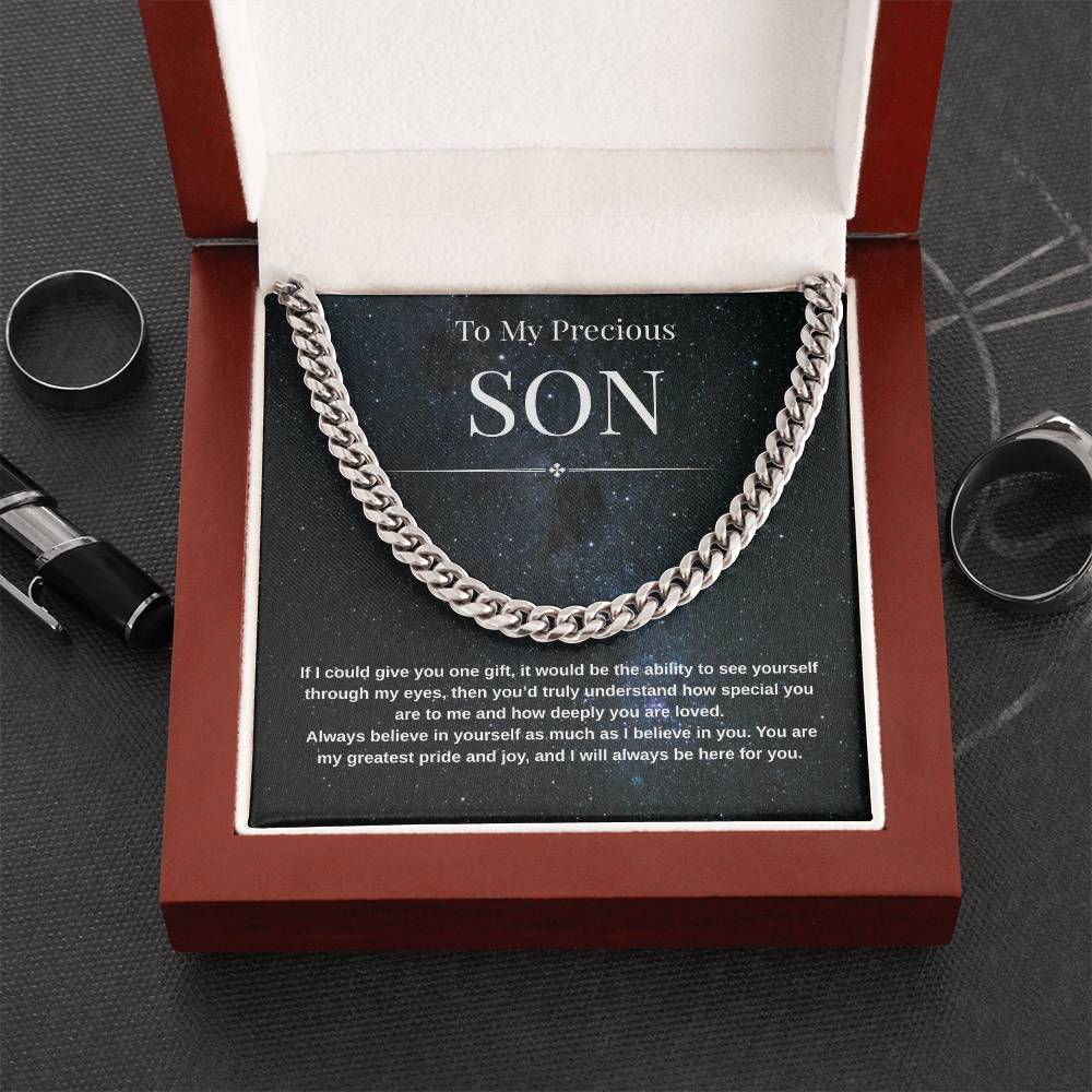 To My Precious Son - If I Could Give You - Cuban Link Chain