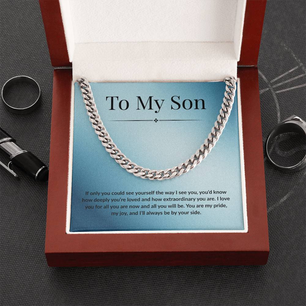 To My Son - If Only - Cuban Link Chain