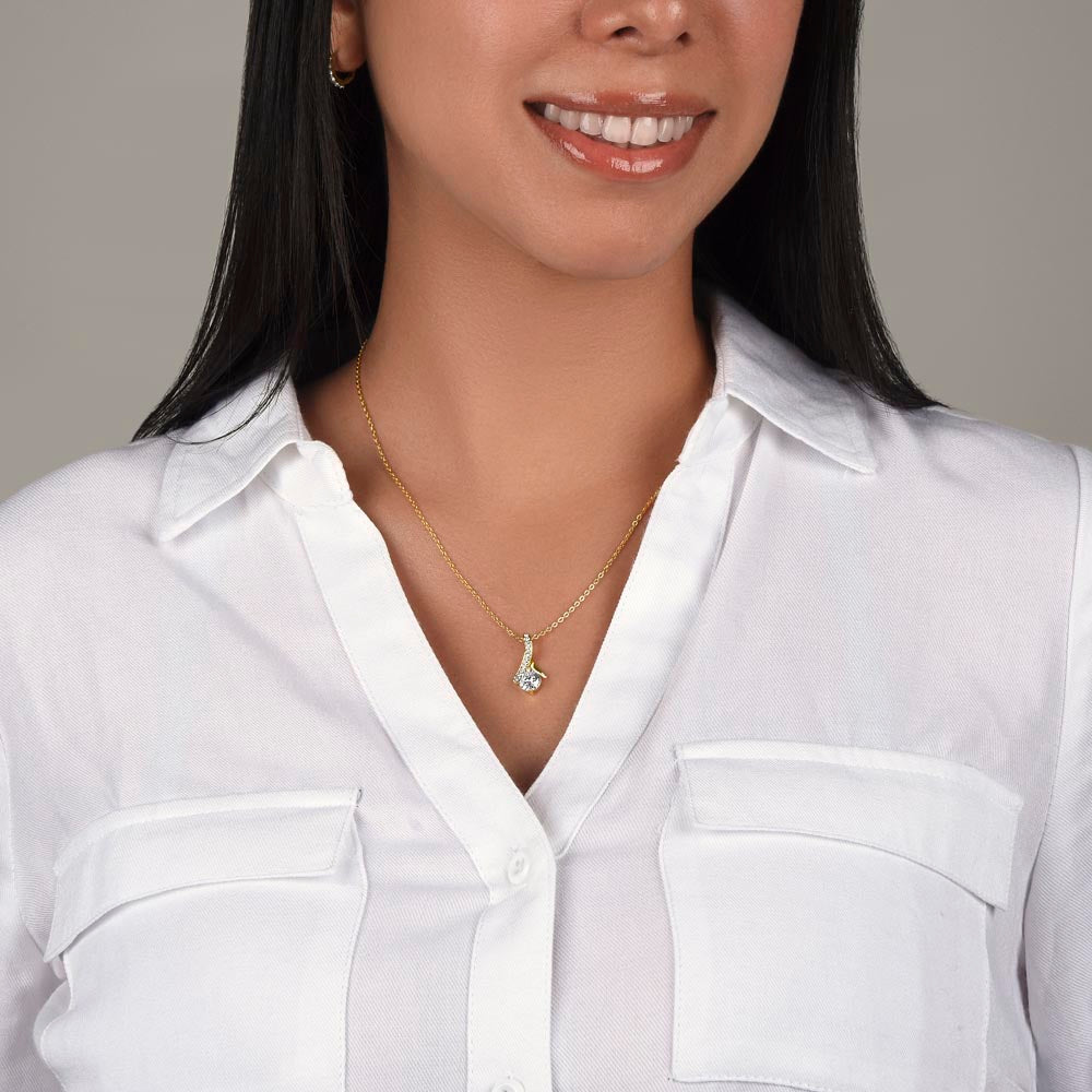 To My Beautiful Daughter - Hold Close the Truth (Love, Mom) - Alluring Beauty Necklace