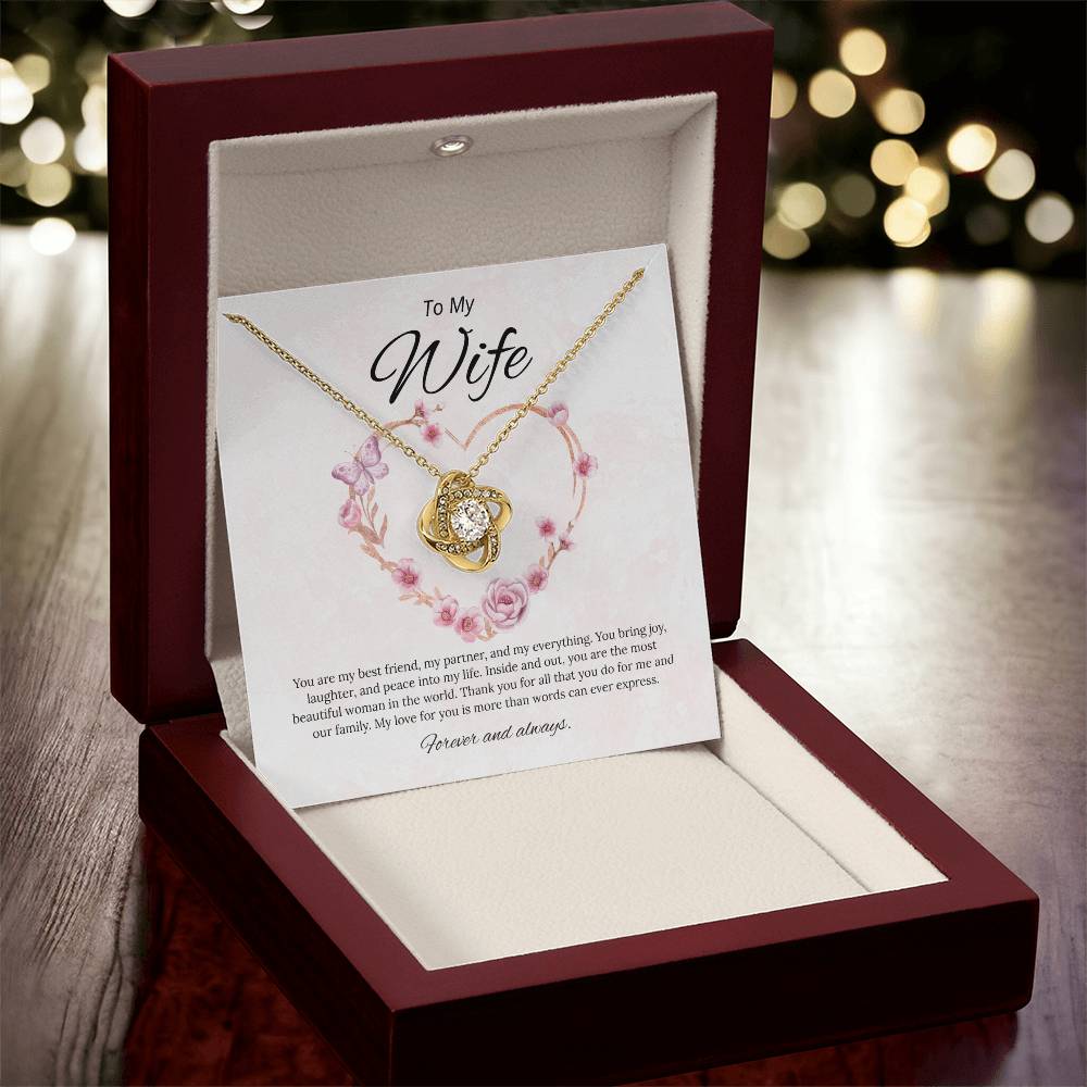 To My Wife - You Are My Best friend - Love Knot Necklace