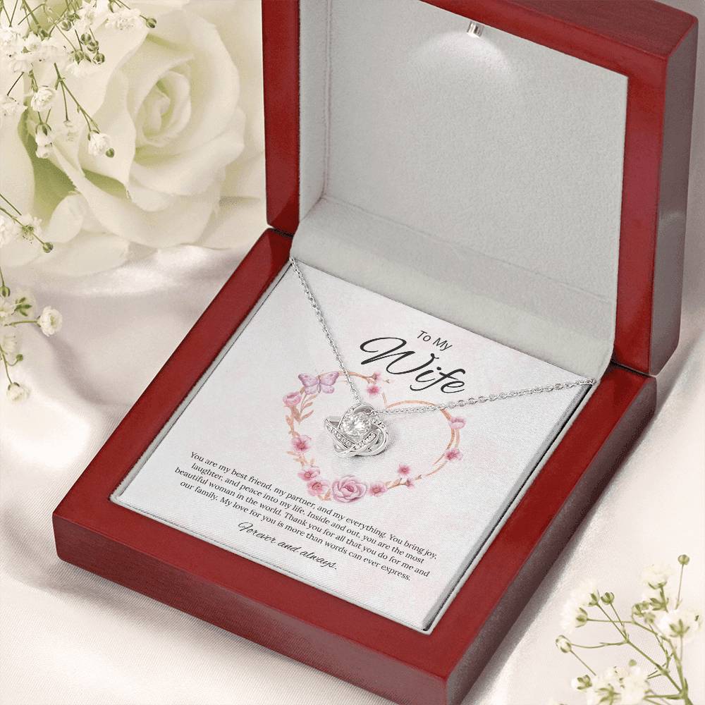 To My Wife - You Are My Best friend - Love Knot Necklace