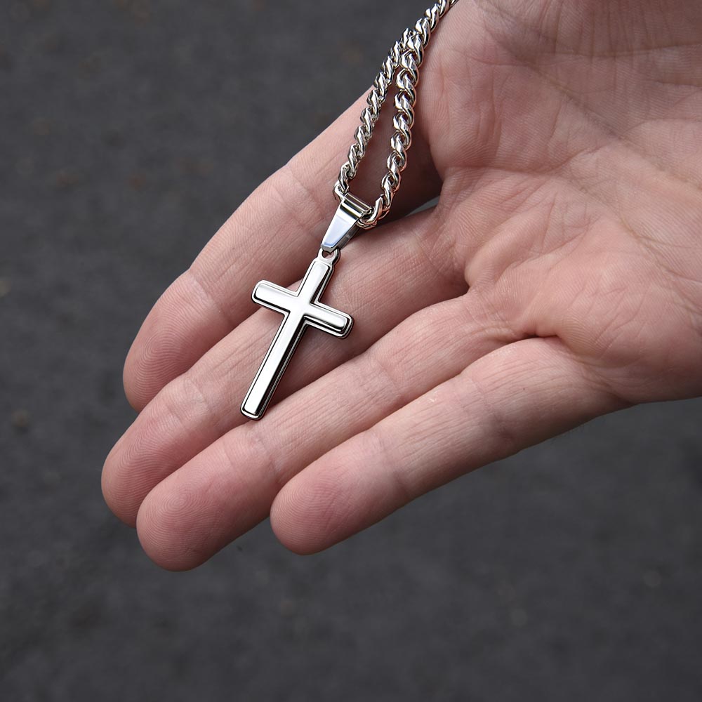 To My Precious Son - If I Could Give You - Cuban Link Chain Cross