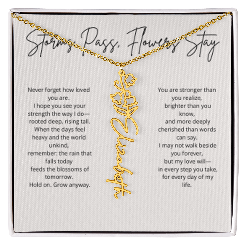 FLOWER NAME PERSONALIZED NECKLACE