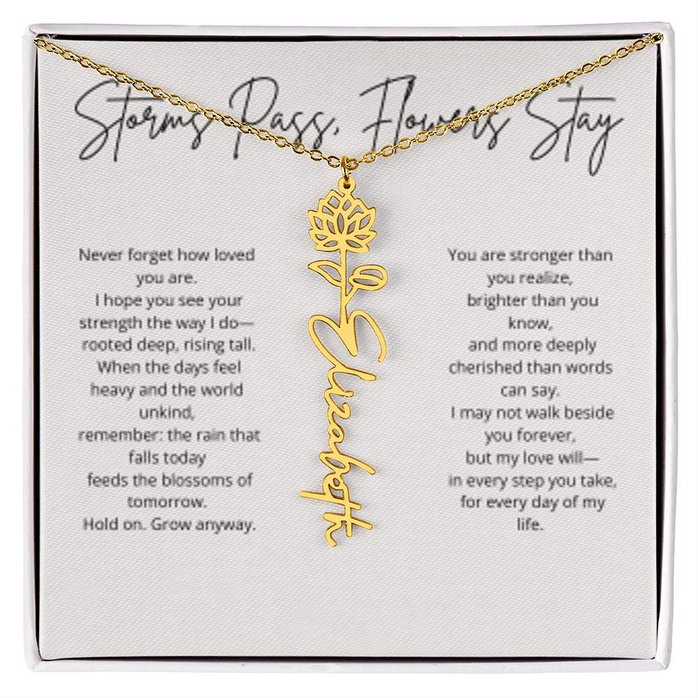 FLOWER NAME PERSONALIZED NECKLACE
