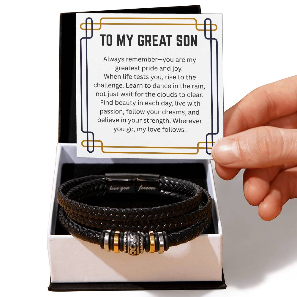To My Great Son - Always Remember - Love You Forever Bracelet