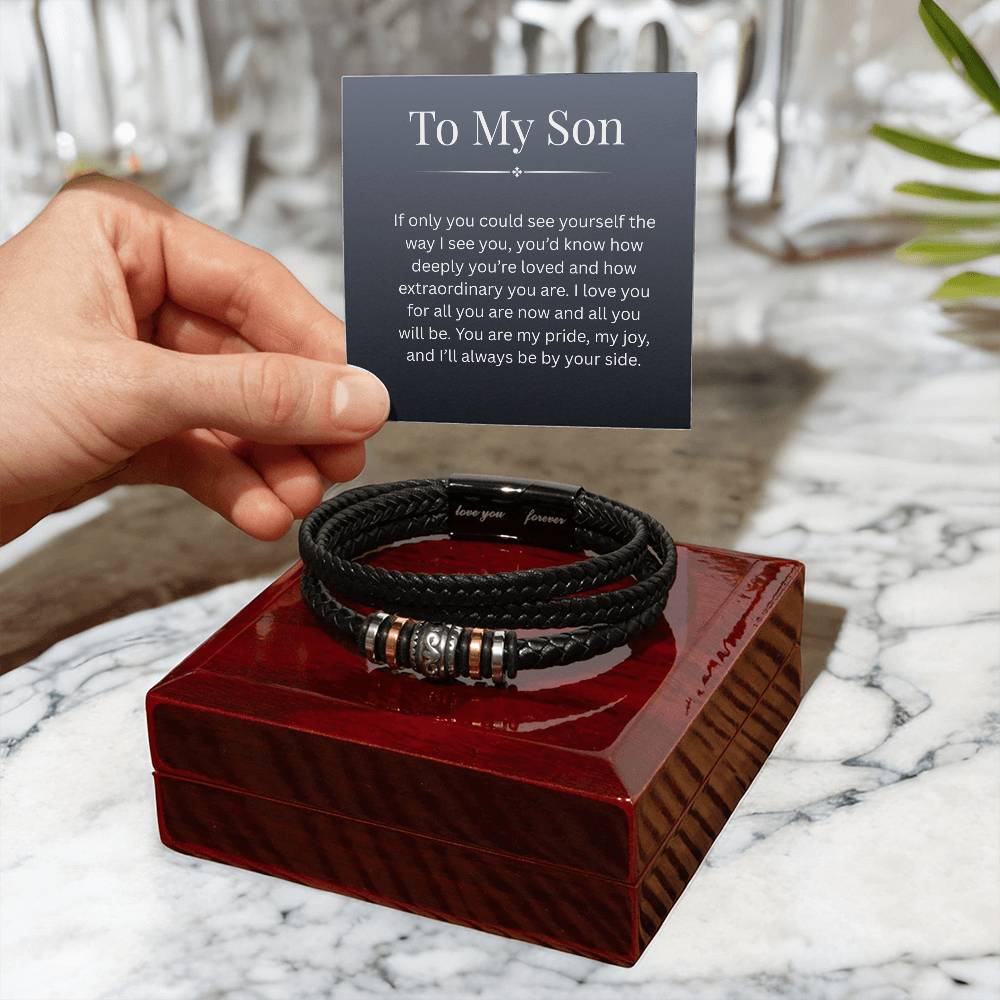 To My Son - If Only - Love You Forever Bracelet