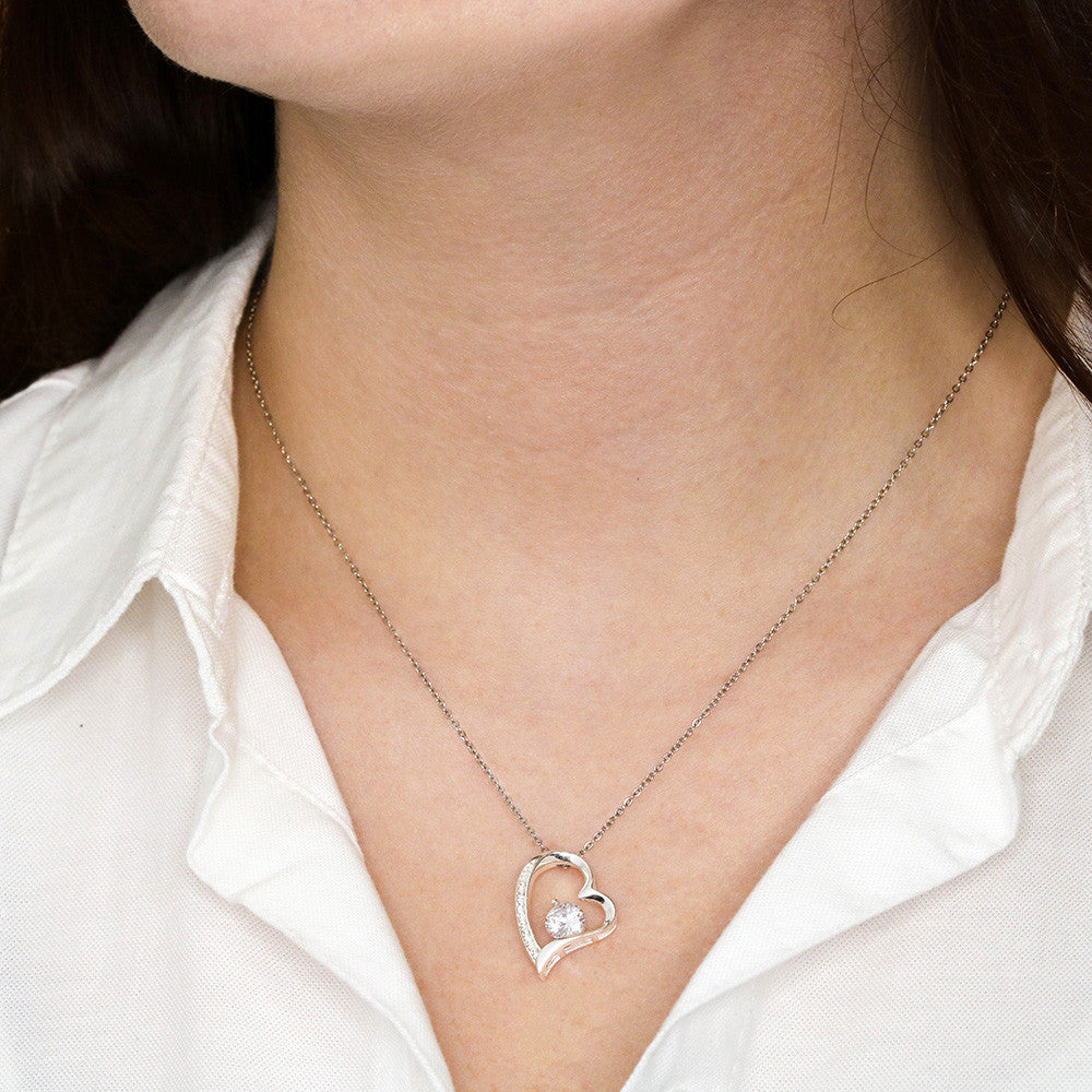 To My Beautiful Granddaughter - Like a Flower in Bloom (Black) - Forever Love Necklace