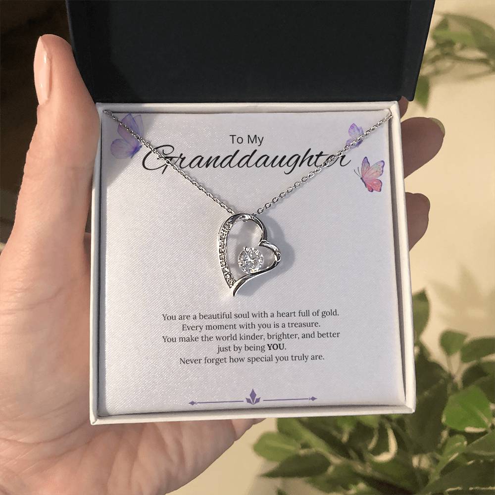To My Granddaughter - You are a Beautiful Soul - Forever Love Necklace