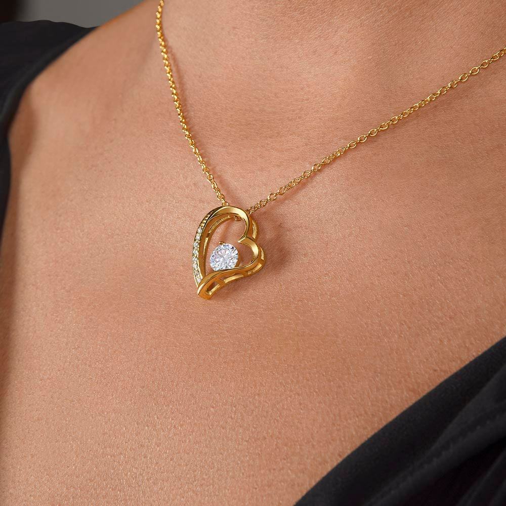 To My Beautiful Granddaughter - Like a Flower in Bloom (Black) - Forever Love Necklace