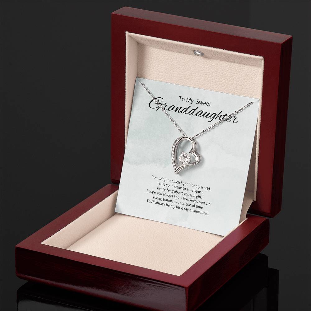 To My Sweet Granddaughter - You Bring so much light - Forever Love Necklace