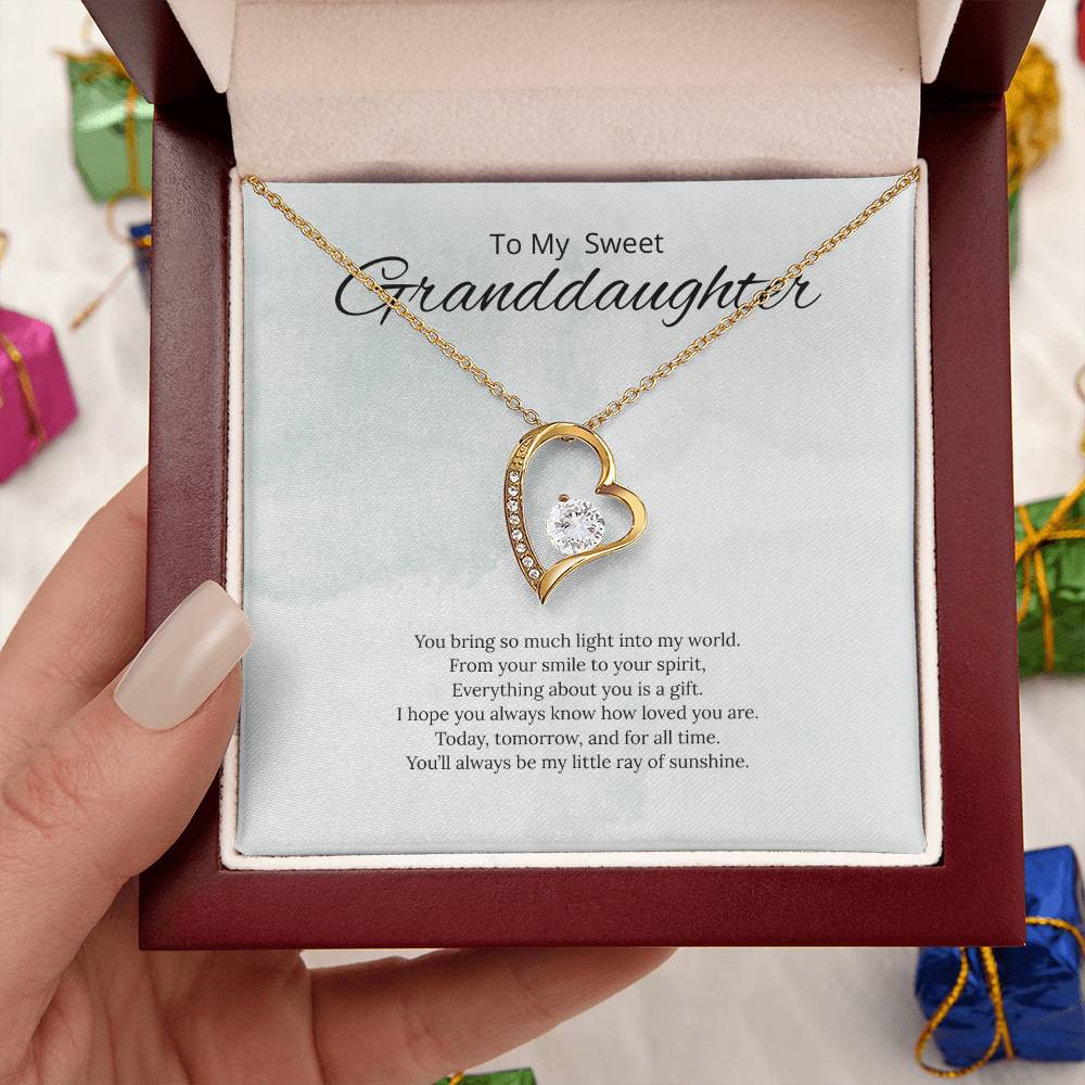 To My Sweet Granddaughter - You Bring so much light - Forever Love Necklace