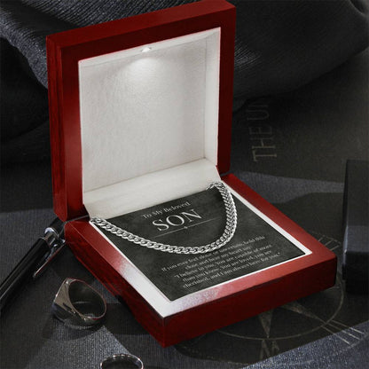 To My Beloved Son -If You Ever Feel Alone - Cuban Link Chain