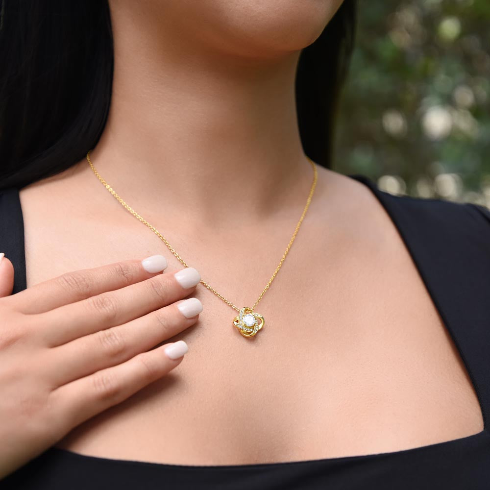 To My Sweet Granddaughter - You Bring so much light - Love Knot Necklace