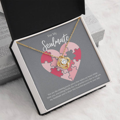 For My Soulmate - You Are The Missing Puzzle - Love Knot Necklace