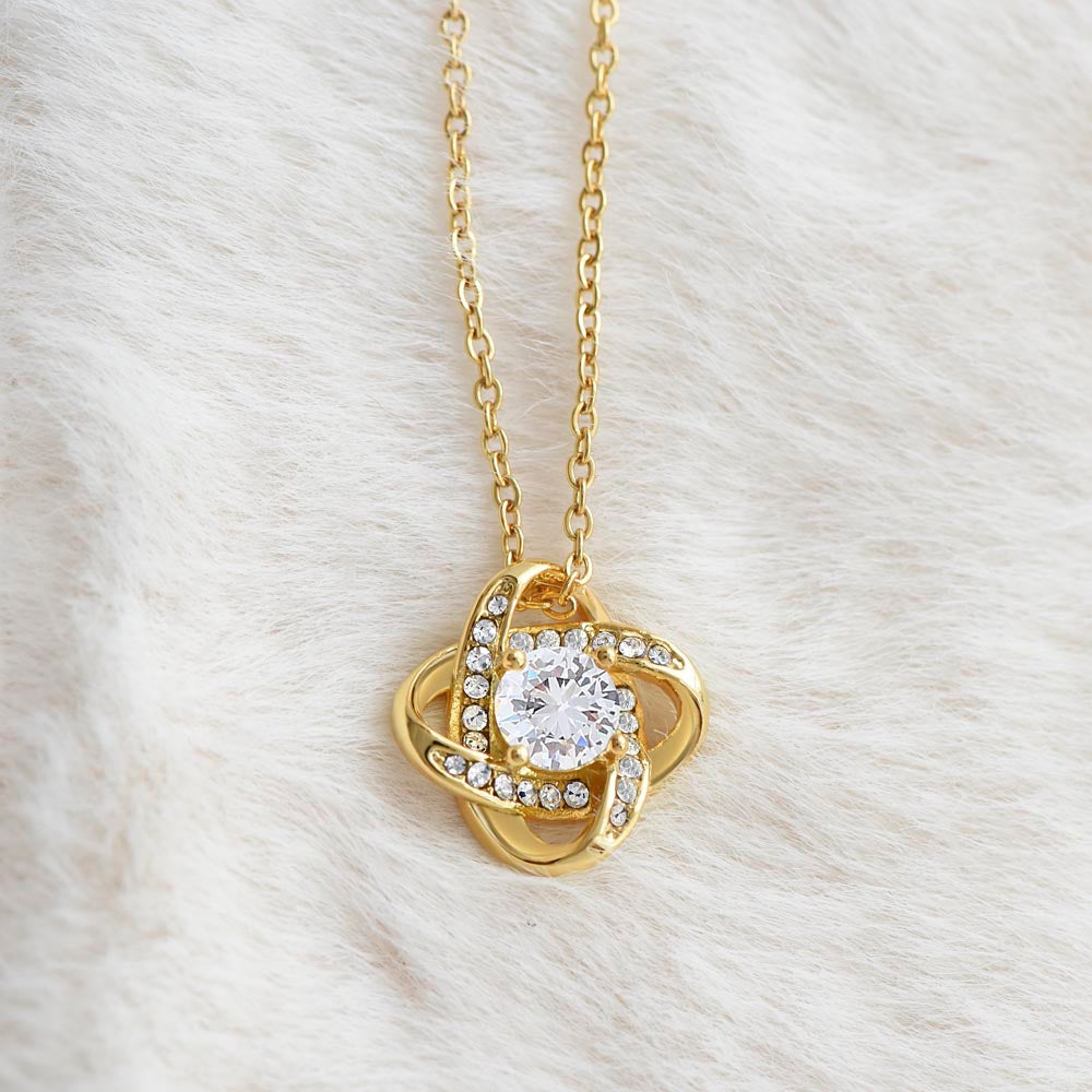 To My Lovely Daughter - You Are The Most Beautiful Gift - Love Knot Necklace