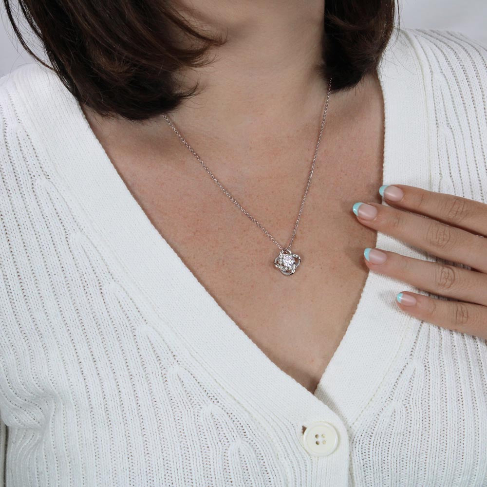 To My Sweet Granddaughter - You Bring so much light - Love Knot Necklace