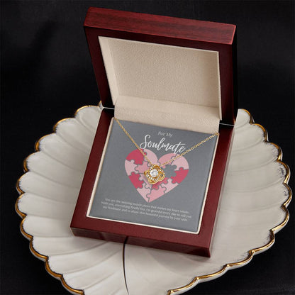 For My Soulmate - You Are The Missing Puzzle - Love Knot Necklace