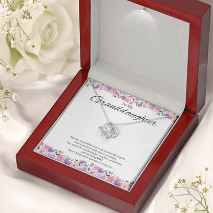 To My Granddaughter - You are a Beautiful Soul -  Love Knot Necklace