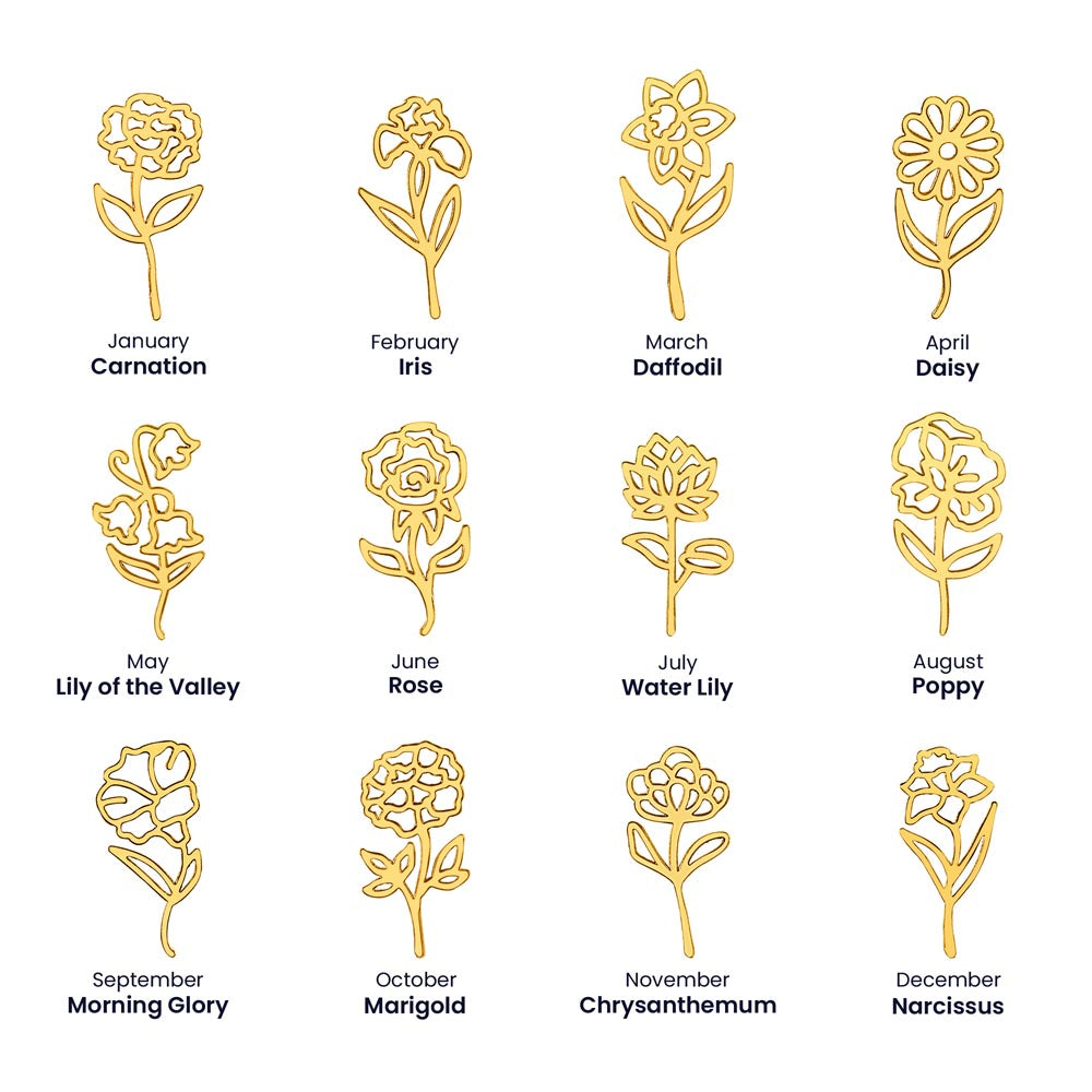 Personalized Flower Name Necklace - Storm Pass, Flower Stay (Gradient)