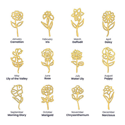 Personalized Flower Name Necklace - Storm Pass, Flower Stay (Gradient)