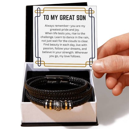 To My Great Son - Always Remember - Love You Forever Bracelet