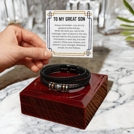 To My Great Son - Always Remember - Love You Forever Bracelet